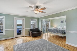 Interior - Lakefront home with private hot tub, WiFi, fun rec room, & beach area (Mineral)