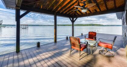 Lakefront Retreat with Dock, Private Hot Tub, Central AC, and Private Beach