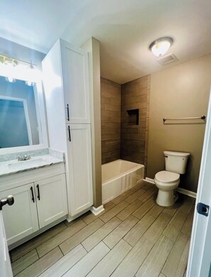 Towels, soap, toilet paper