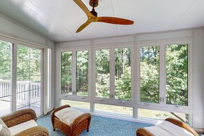 Interior - Stunning lakefront retreat w/firepit, game room, & water views (Bumpass)