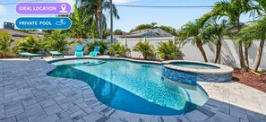 Pool - Blue Lagoon 3BR Pool Home Near the Beach (Redington Beach)