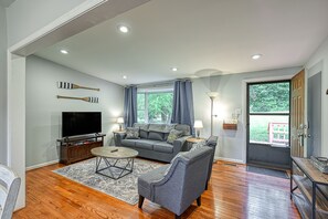 TV, computer monitors - Quiet lake home with two kayaks, furnished deck, grill & fast WiFi - dogs OK (Mineral)