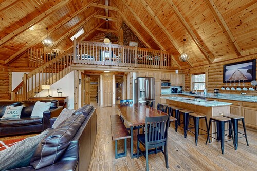 Dog-friendly lakefront home with free WiFi, hot tub, pool table, & private dock