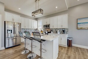 Private kitchen - Charming dog-friendly lakefront villa with private dock, firepit, stunning views (Orange)