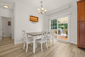 Dining - Lakeview escape near beach with fenced dog run, porch & dock with one boat slip (Louisa)