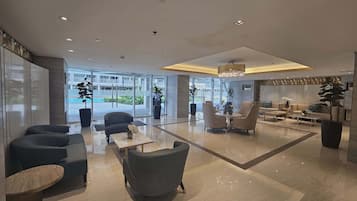 Appart'hĂŽtel, 1 chambre, vue piscine | Bar lounge