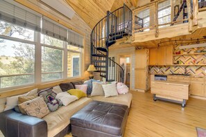 House (1 Bedroom) | Interior - Pet-friendly Treehouse w/ Deck & Yard in Hartsel! (Hartsel)