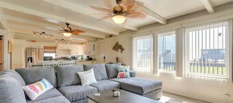 Steps to Surfside Beach! Ocean-view Texas Retreat