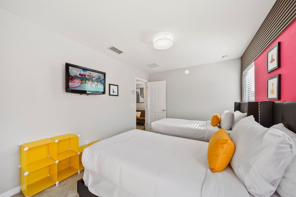 Bedroom 2 A whimsical Mickey Mouse retreat for little adventurers