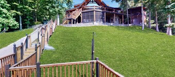 Hot Tub + Dock! Waterfront Norris Lake Log Home
