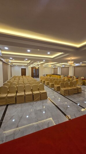 Outdoor banquet area