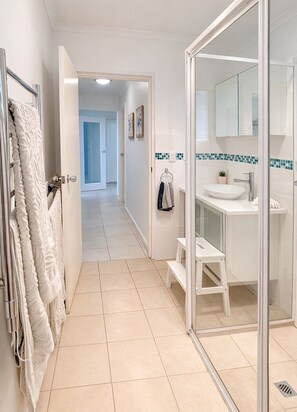 Shower, hair dryer