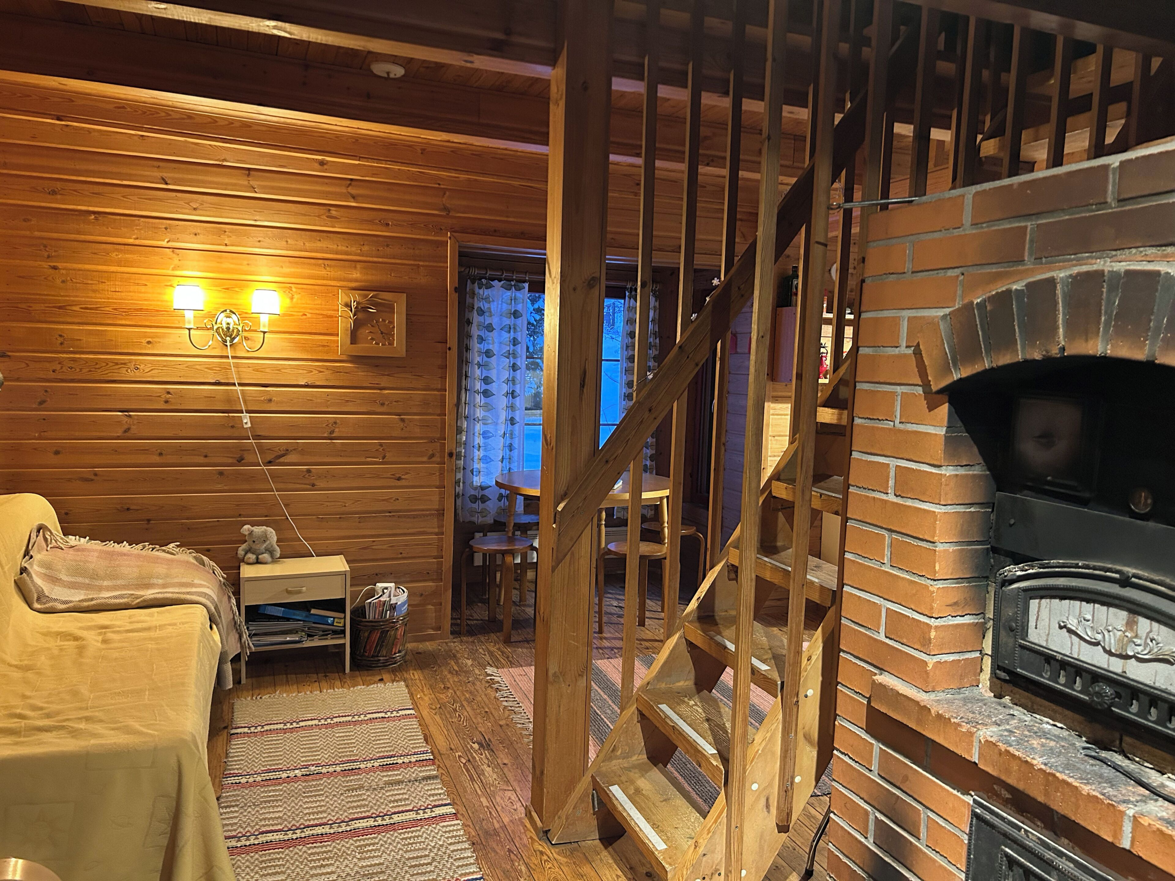 Cabana econômica, vista para o lago, de frente para a praia | Área de estar