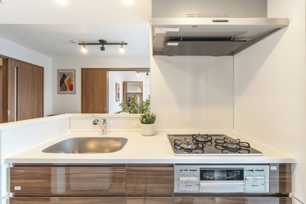 Deluxe-huoneisto, 2 makuuhuonetta, keittotila (405) | Yksityinen keittiö