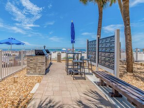 Outdoor dining - Prime Gulf Front - Sand Castle II 803 (Indian Shores)