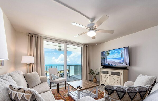 Living area - Prime Gulf Front - Sand Castle II 803 (Indian Shores)