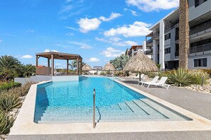 Outdoor pool - Cape Marie Luxury Apartments 231 B at Coral Estate (Willemstad)