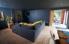 TV, fireplace - Bird Nest & Sauna - Bird Sanctuary Private Retreat (Carlisle)