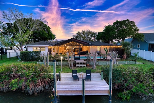Canal Front Retreat | Pool, Hot Tub, Dock + Game Room