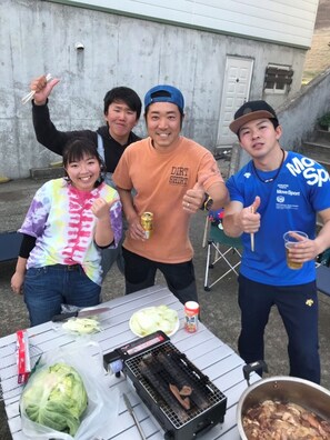 屋外ダイニングエリア