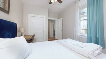 Iron/ironing board, travel crib, WiFi, bed sheets