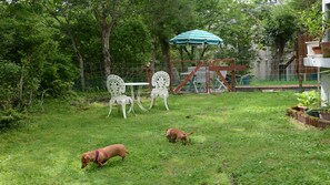 Outdoor dining - Forest Inn Chipmunk (Yamanakako)