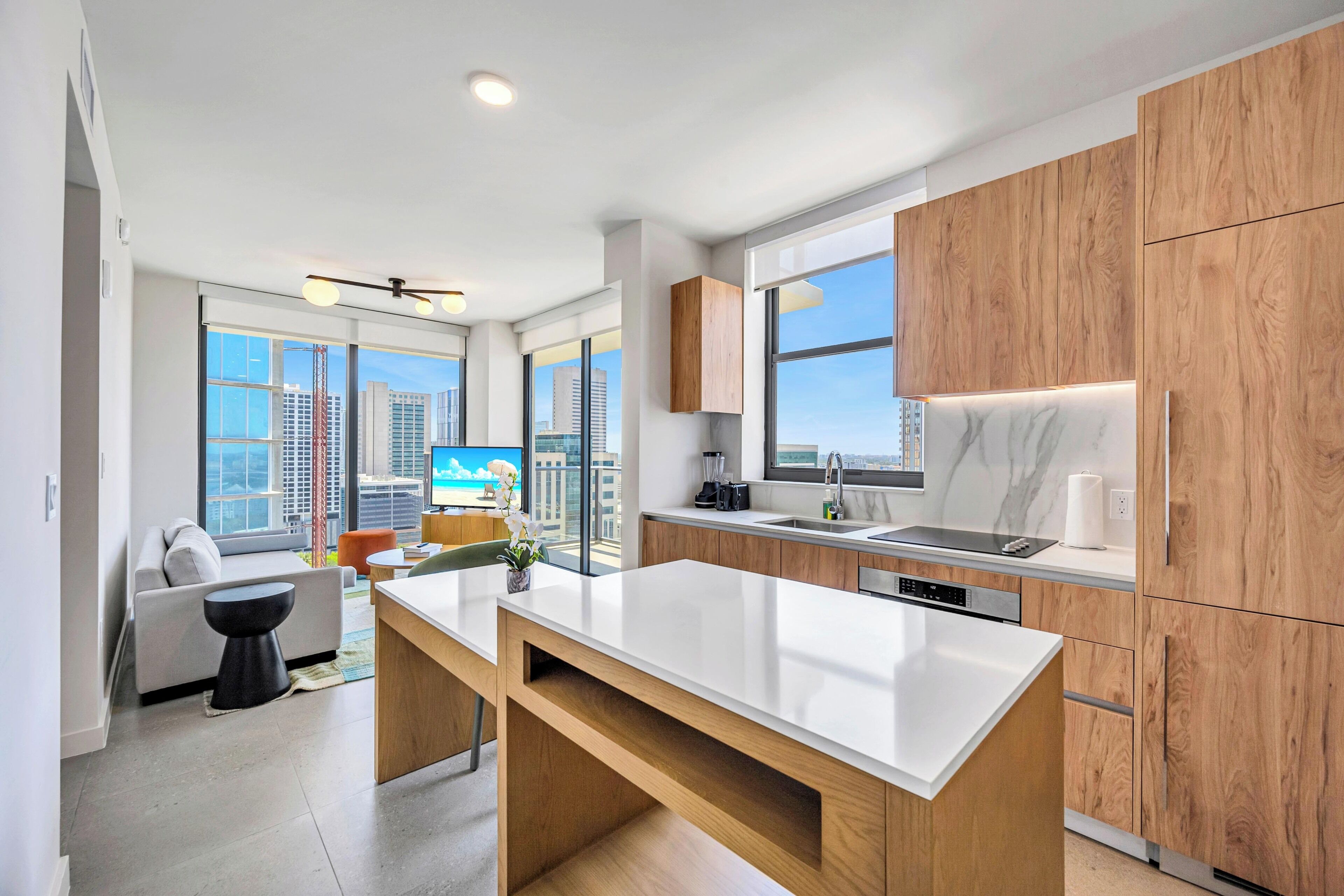 Royal-Apartment, 2 Schlafzimmer, eigener Pool, Stadtblick | Badezimmer