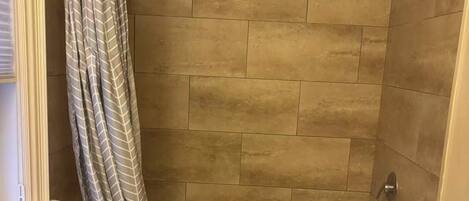 Hair dryer, bidet, towels, soap