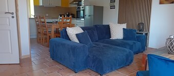 Self-catering cottage in the middle of a farm facing the Pyrenees.