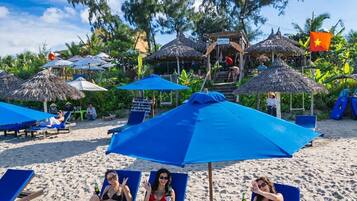 Private beach, white sand