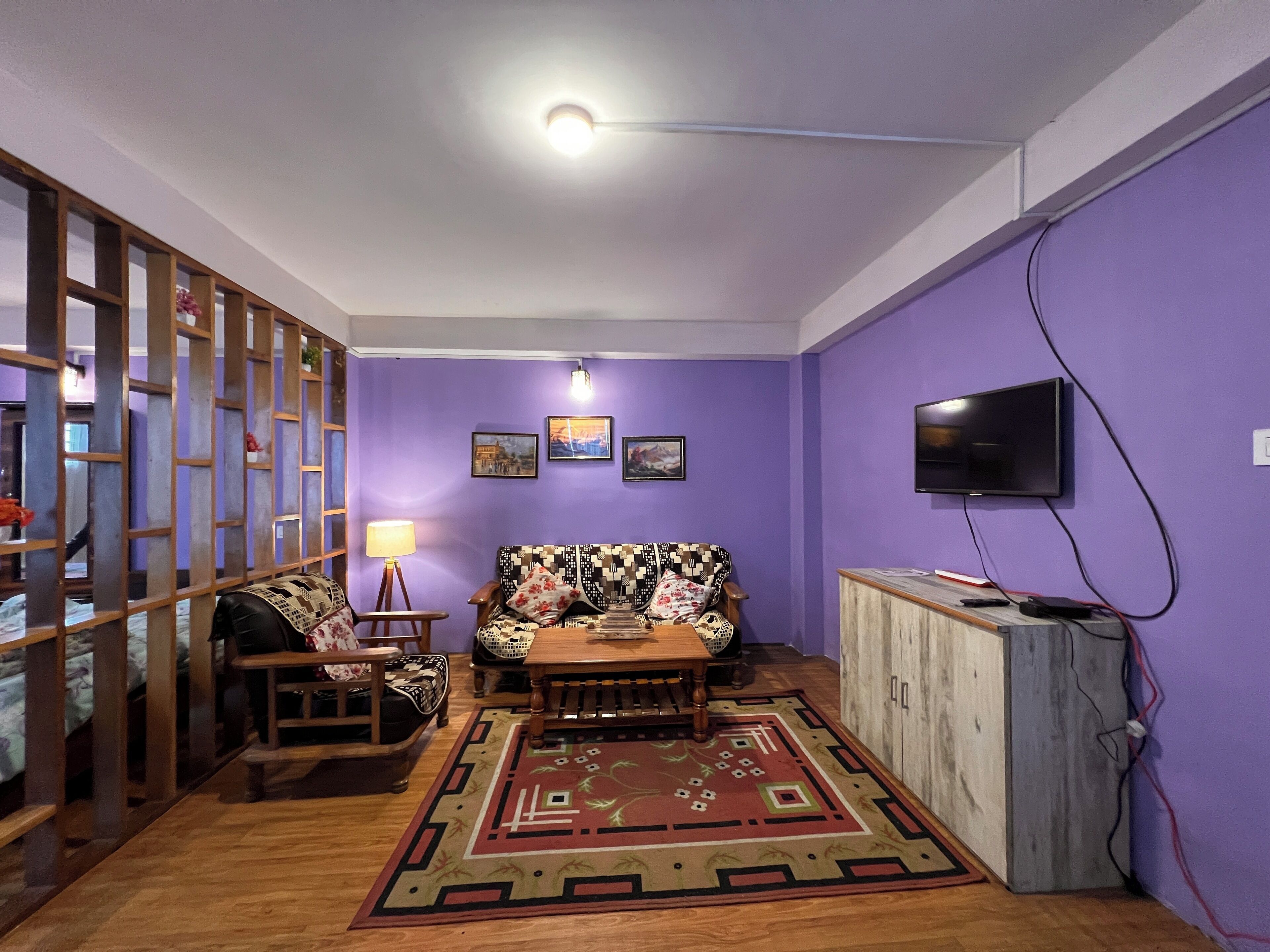 Chambre Familiale, balcon | Coin séjour