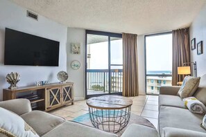 TV, offices - SunDestin 1BR Gulf Condo Designed for Relaxing Beach Escapes (Destin)