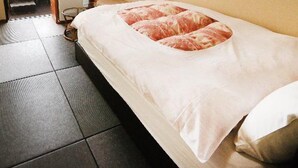 Una habitación de hotel con cama, televisión, escritorio y vistas al exterior.