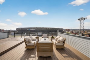 Luxury Condo, Kitchen, City View | Terrace/patio - Firehouse Lofts (Cincinnati)