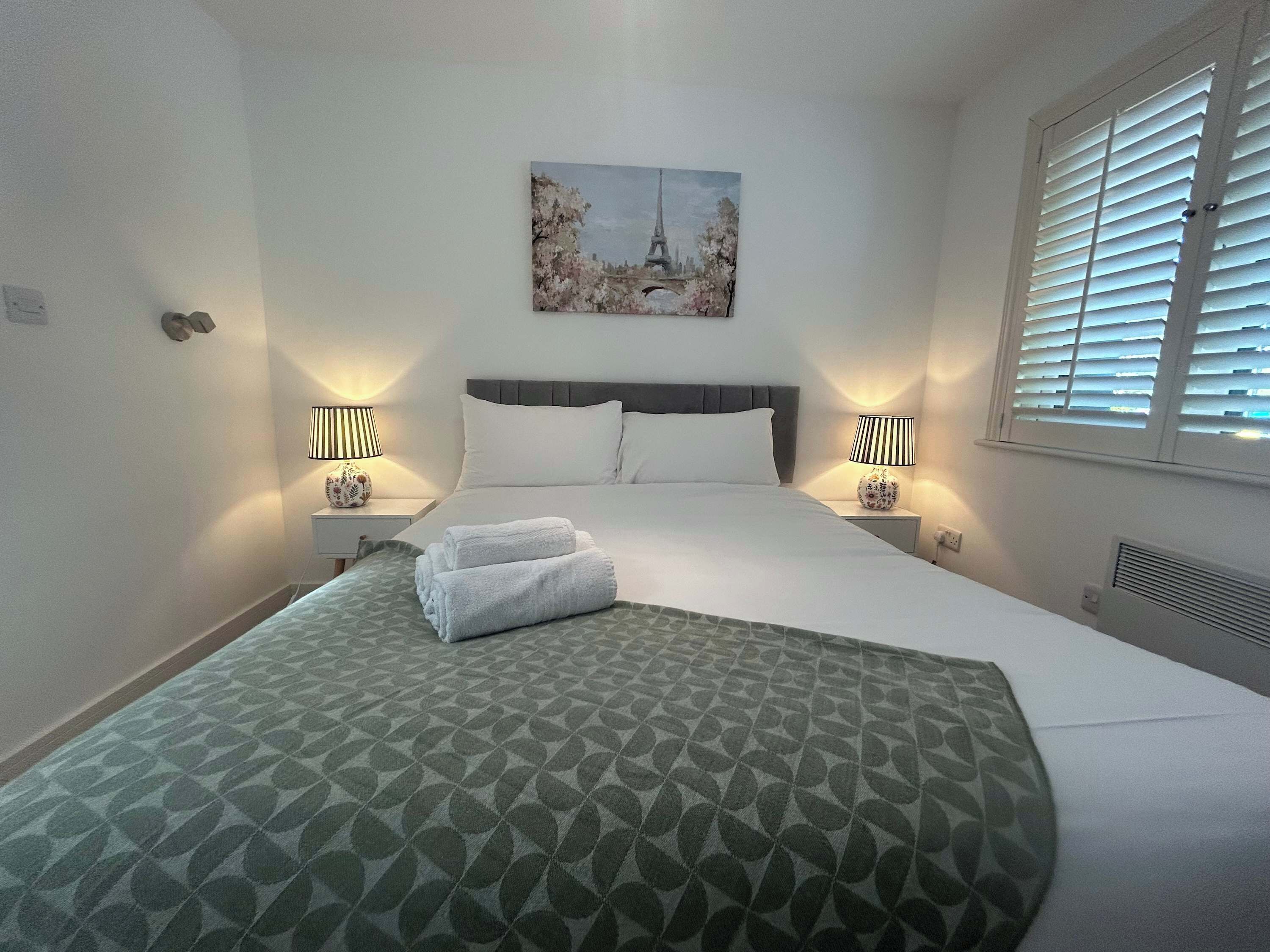 1 bedroom, iron/ironing board, travel crib, WiFi