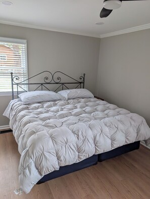 3 bedrooms, desk, iron/ironing board, free WiFi - Private 3BR Retreat w/ Large Yard, Den & Enclosed Patio in Greensboro (Greensboro)