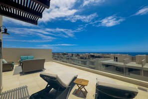 Terrace/patio - Luxury Cabo condo with multiple pools, pickleball, gym & rooftop (Cabo San Lucas)