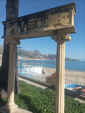 Uitzicht op strand/zee