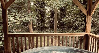 Cabin, woods, hot tub, stove, coast, porch, remote, private, secure garden.