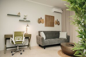 Living area - Elegant Urban Retreat in Ellipse Waterfall | Pool, Workspace & Views (Midrand)