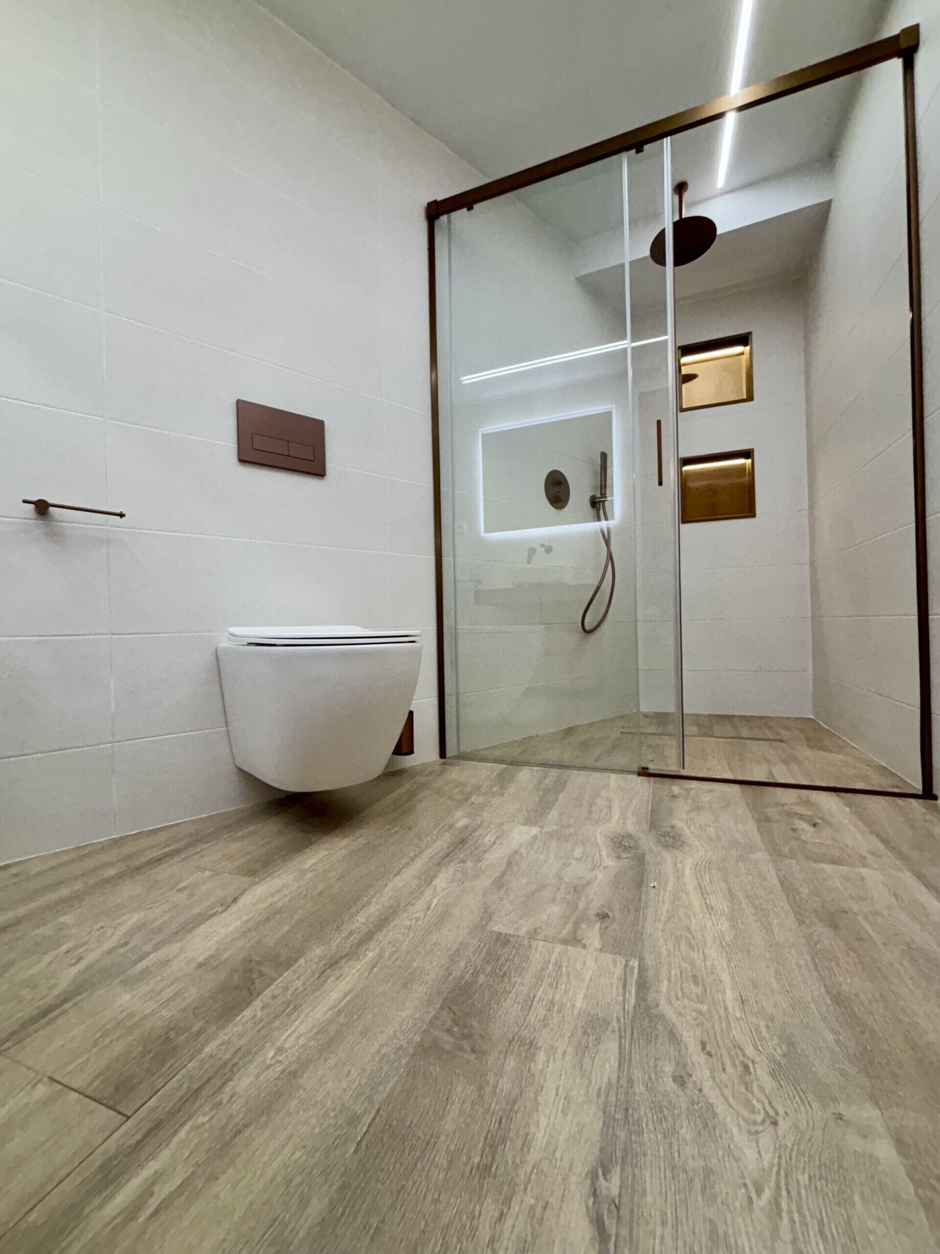 Dusche, Haartrockner, Bidet, Handtücher
