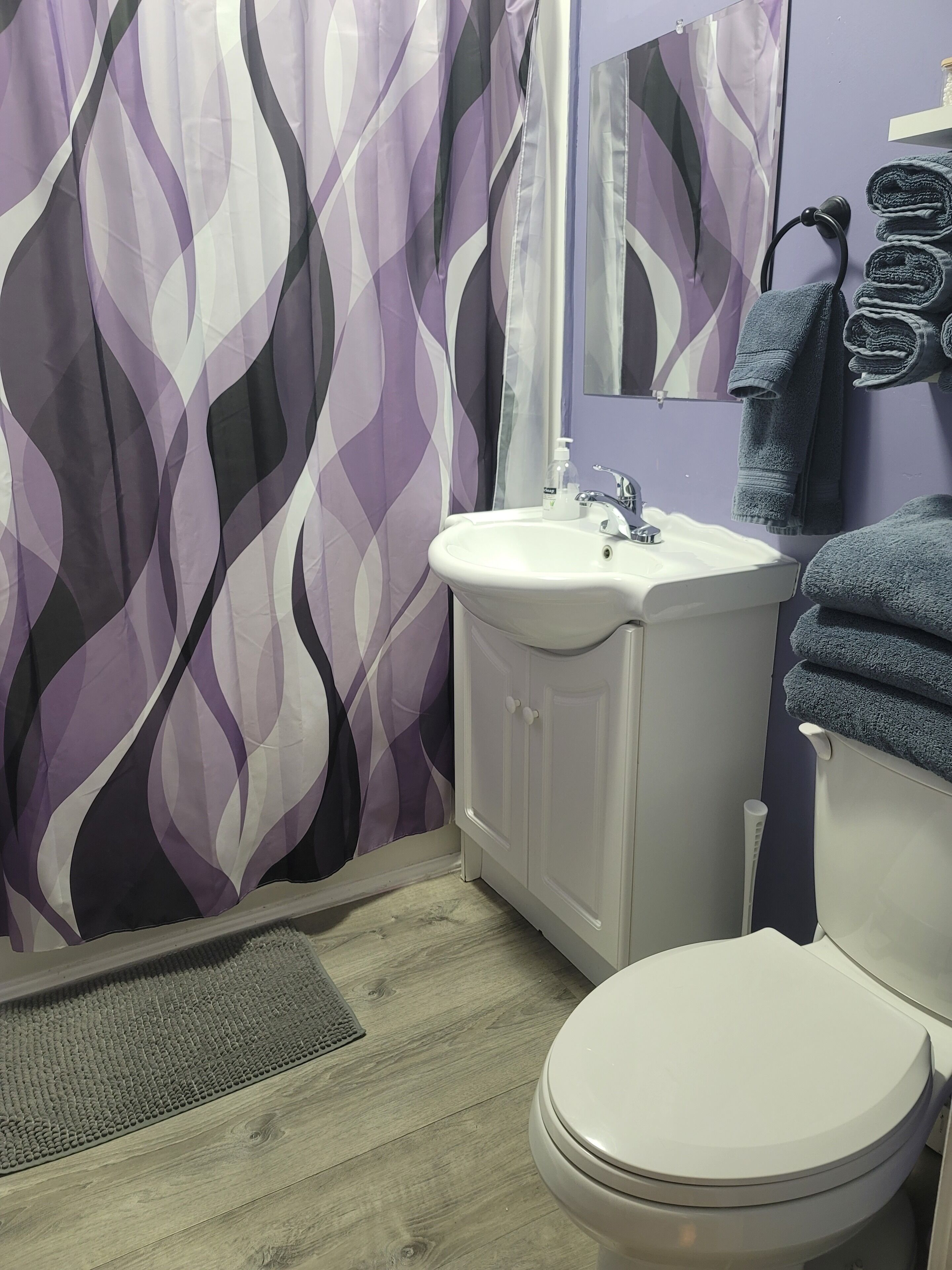 Haartrockner, Handtücher, Seife, Toilettenpapier