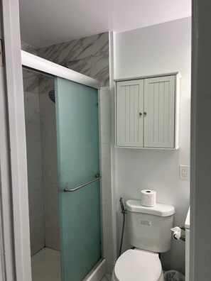 Shower, bidet, soap, toilet paper - Delightful 1-bedroom studio in Daly City perfect for your getaway (Daly City)