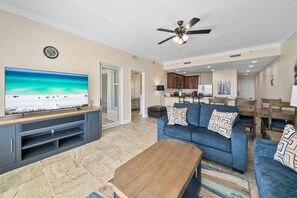 TV - New Listing: Luxury Resort Condo | Bay Views, Lagoon Pool, Golf, Spa & More! (Panama City Beach)
