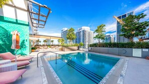 Pool - C1611 - Modern Boho Retreat with Pool & City Views in Miami Downtown (Miami)