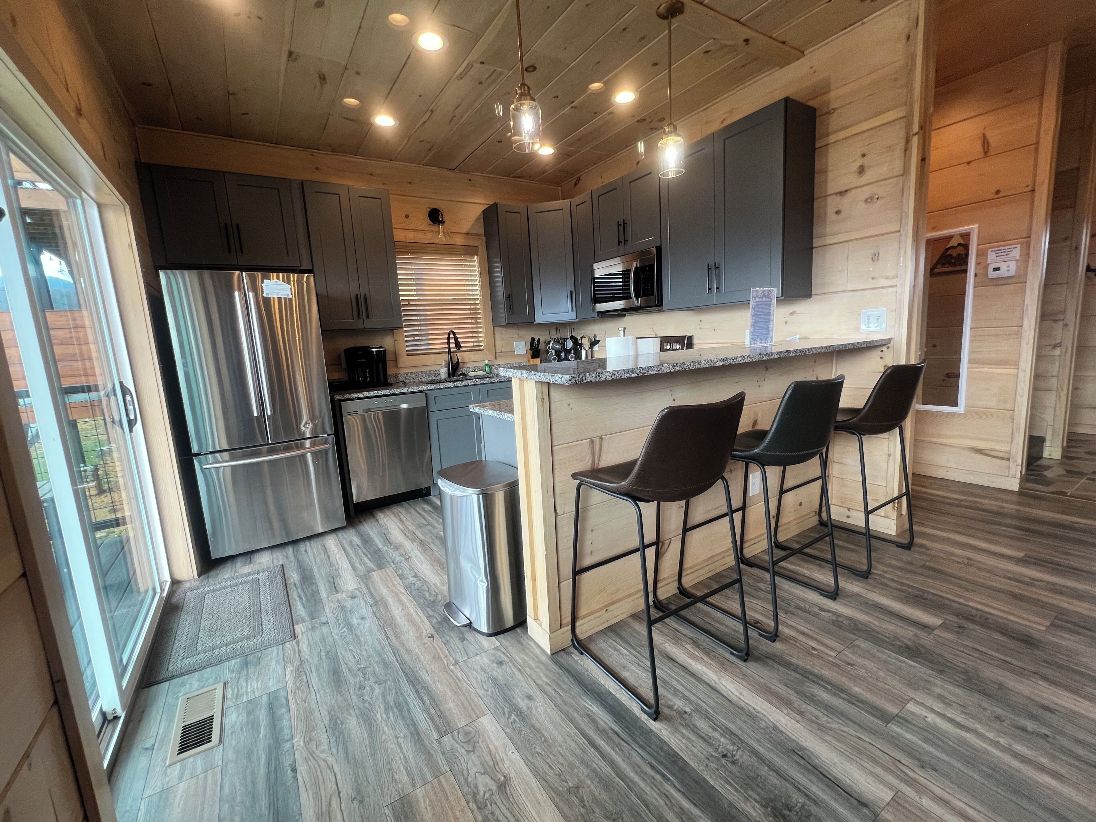 Microwave, oven, stovetop, dishwasher
