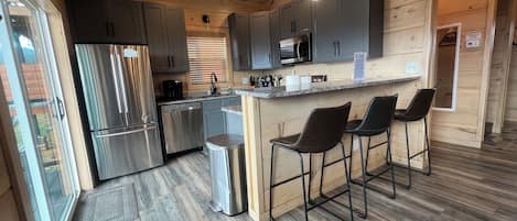Microwave, oven, stovetop, dishwasher