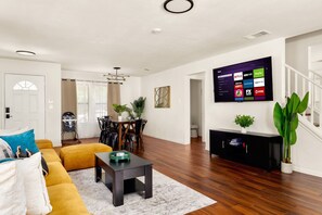 TV, fireplace - 8 Mi Lackland BMT, Spacious Home w Hot Tub Game Room Mini Golf, Near Sea World (San Antonio)