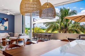 Interior - Ocean-view getaway with patio, grill, roof deck, & on-site pools (Cruz de Huanacaxtle)