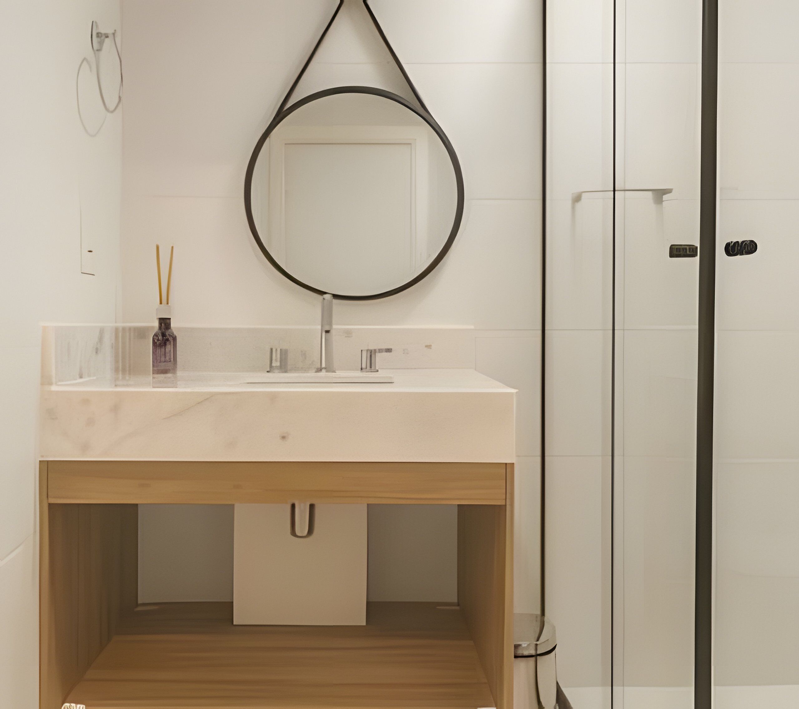 Eenvoudige studio | Badkamer